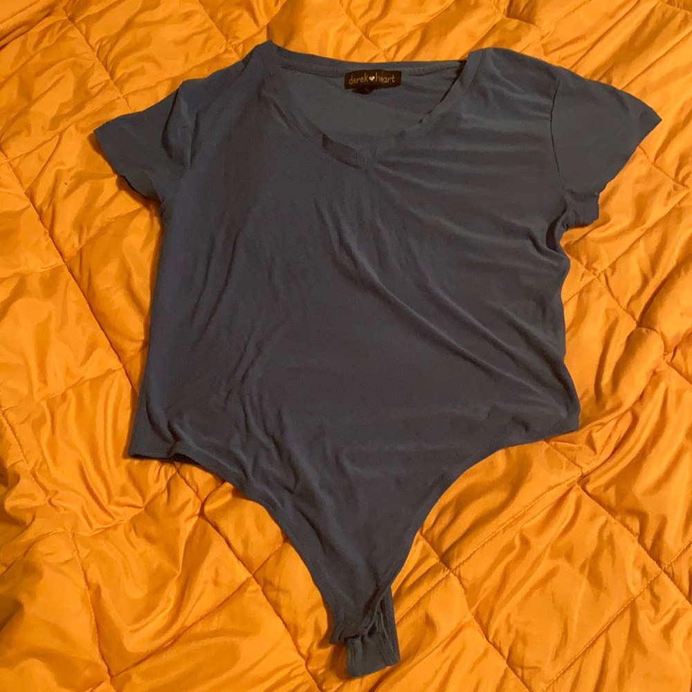 Body suit ,V neck Blue shirt